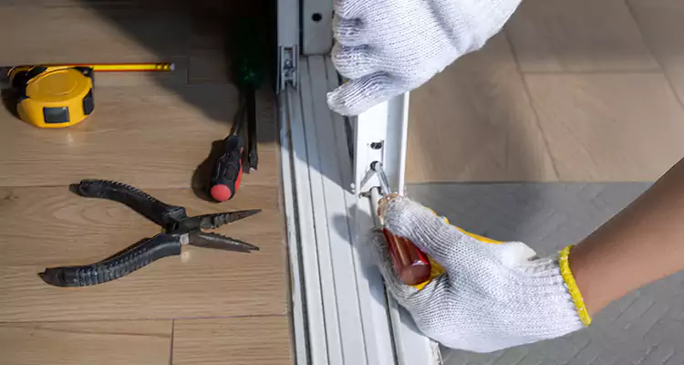 Backyard Sliding Door Track Repair in Boynton Beach, FL